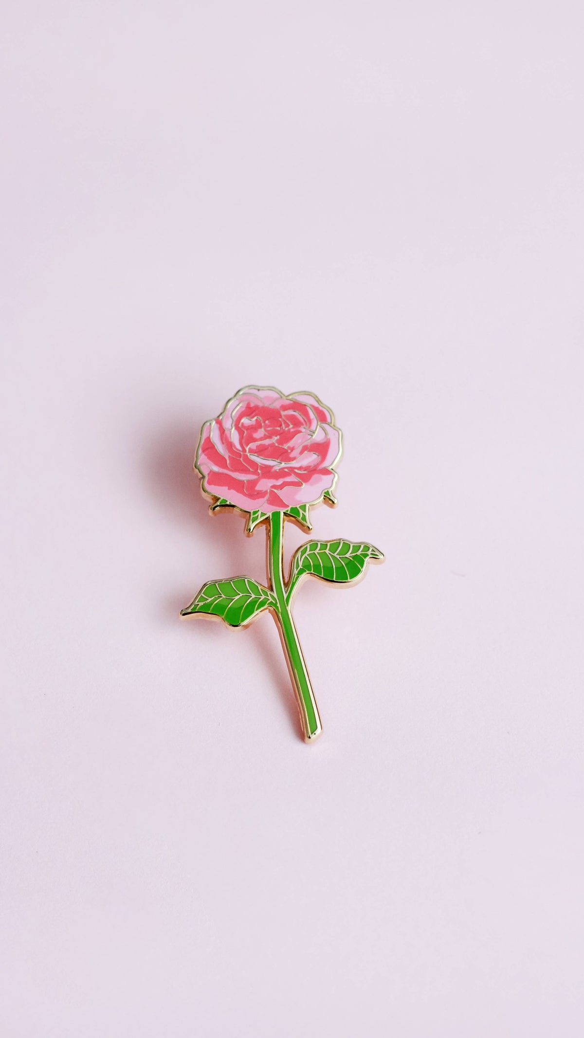 The Gray Muse - Pink Rose Enamel Pin