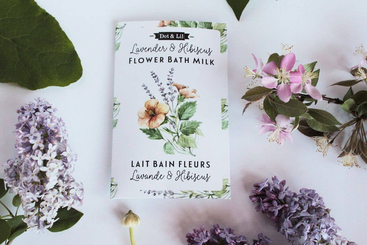 Dot &amp; Lil - Lavender &amp; Hibiscus Flower Bath Milk Sachet