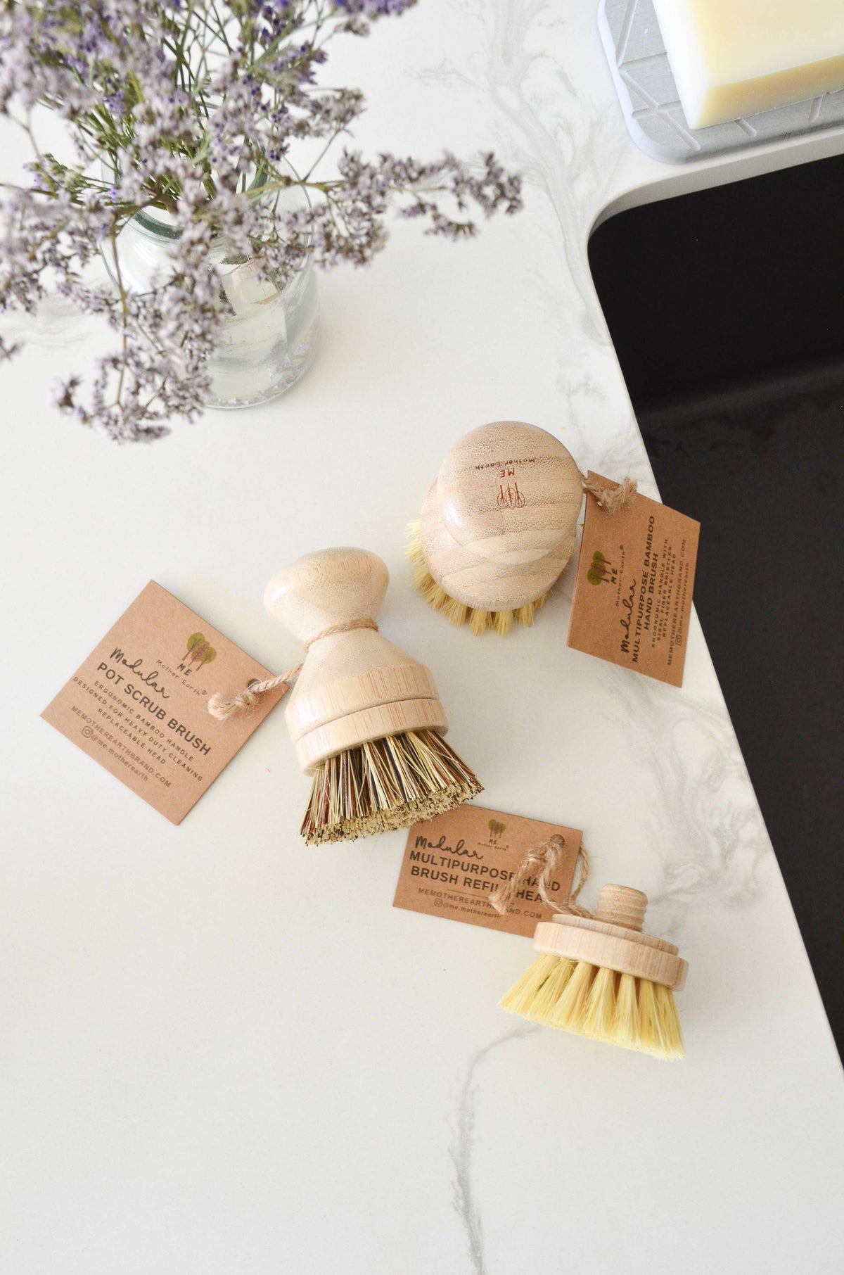 Me Mother Earth - Bamboo Modular Cleaning Brush 3pk