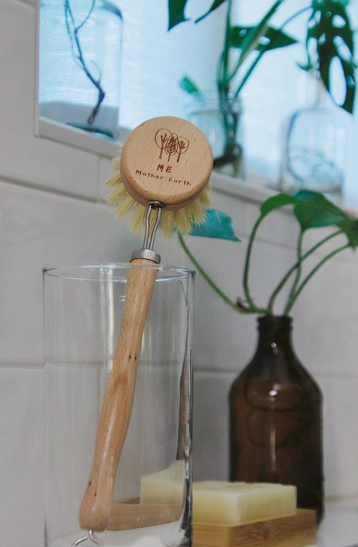 Me Mother Earth - Sisal Kitchen Brush | Cleaning Supplies: Coated Sisal Kitchen Brush