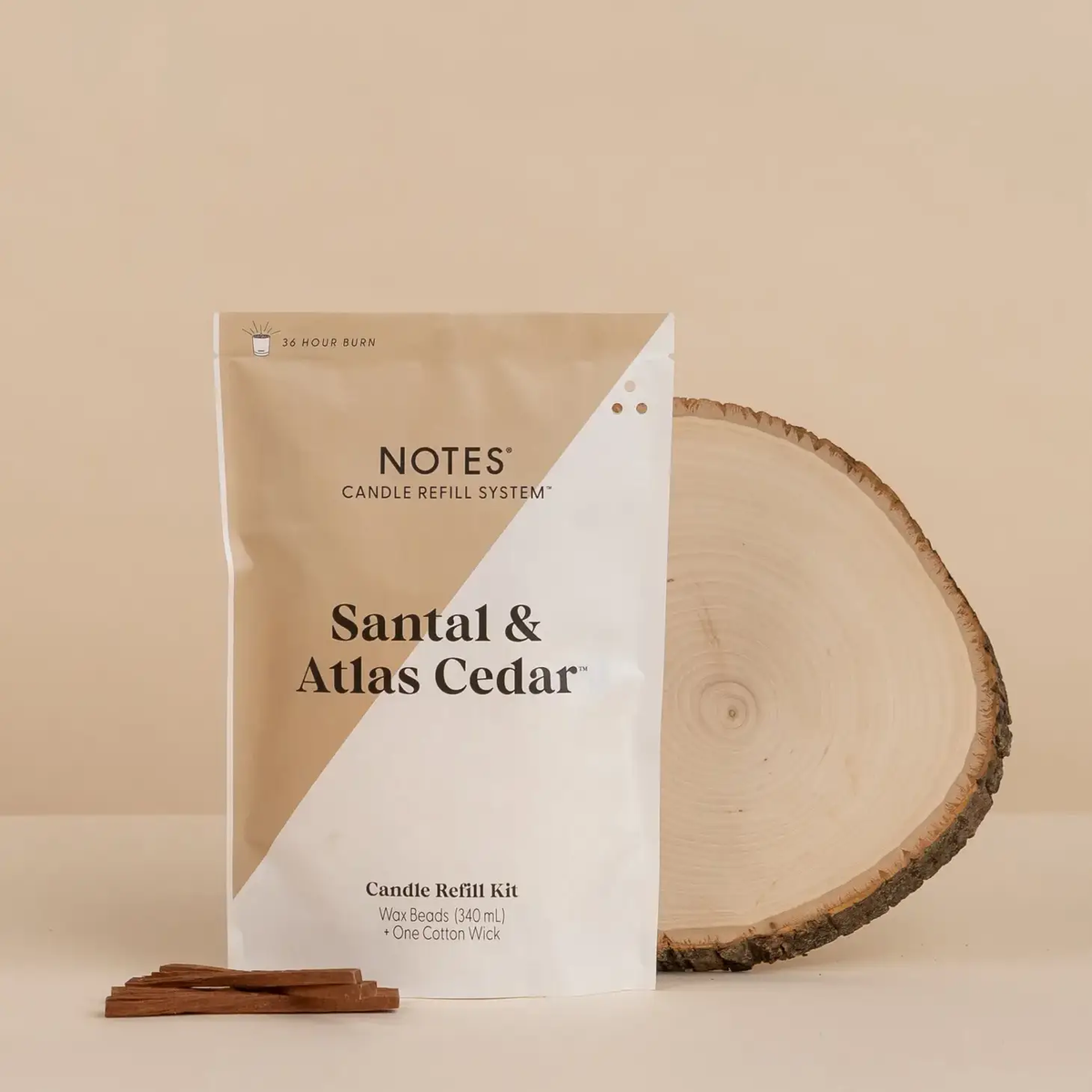 NOTES® Santal &amp; Atlas Cedar - Candle Refill
