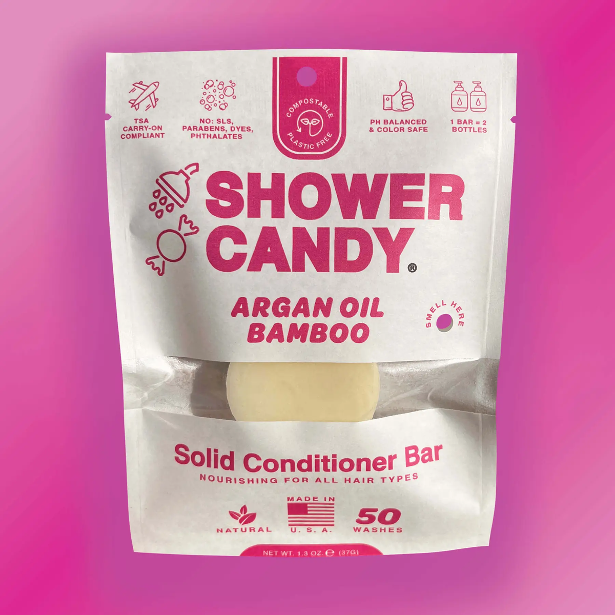 Shower Candy - Argan Oil Bamboo Natural Conditioner Bar
