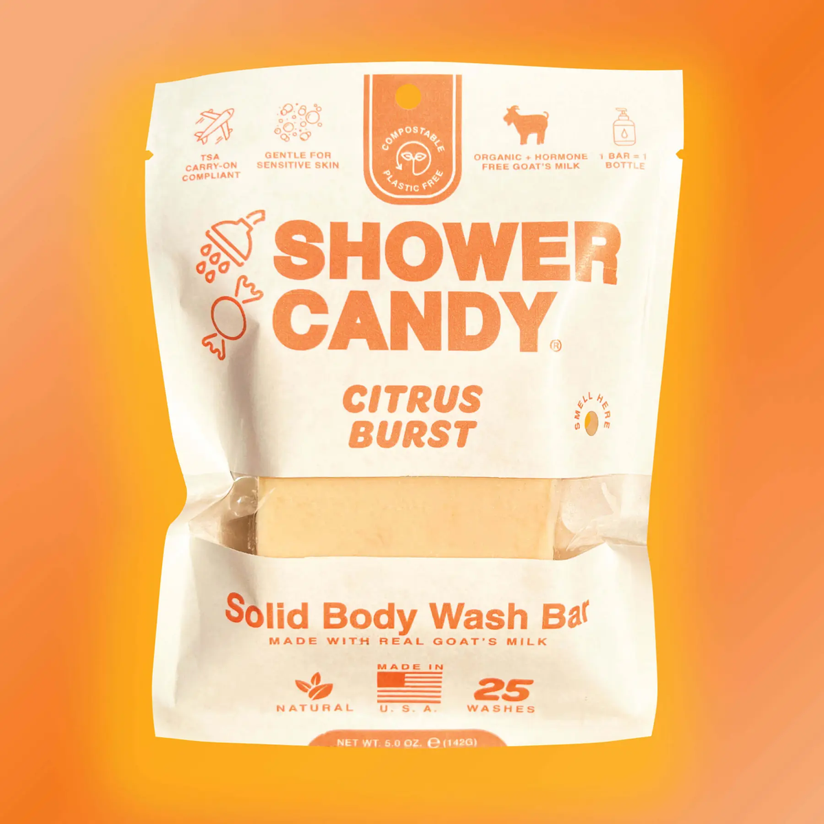 Shower Candy - Citrus Burst Body Wash Bar Soap