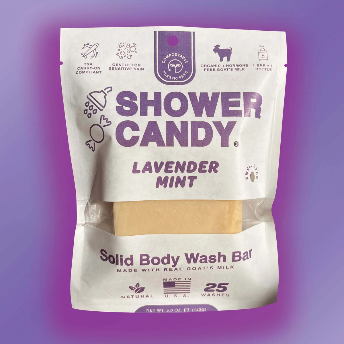 Shower Candy - Lavender Mint Body Wash Bar Soap