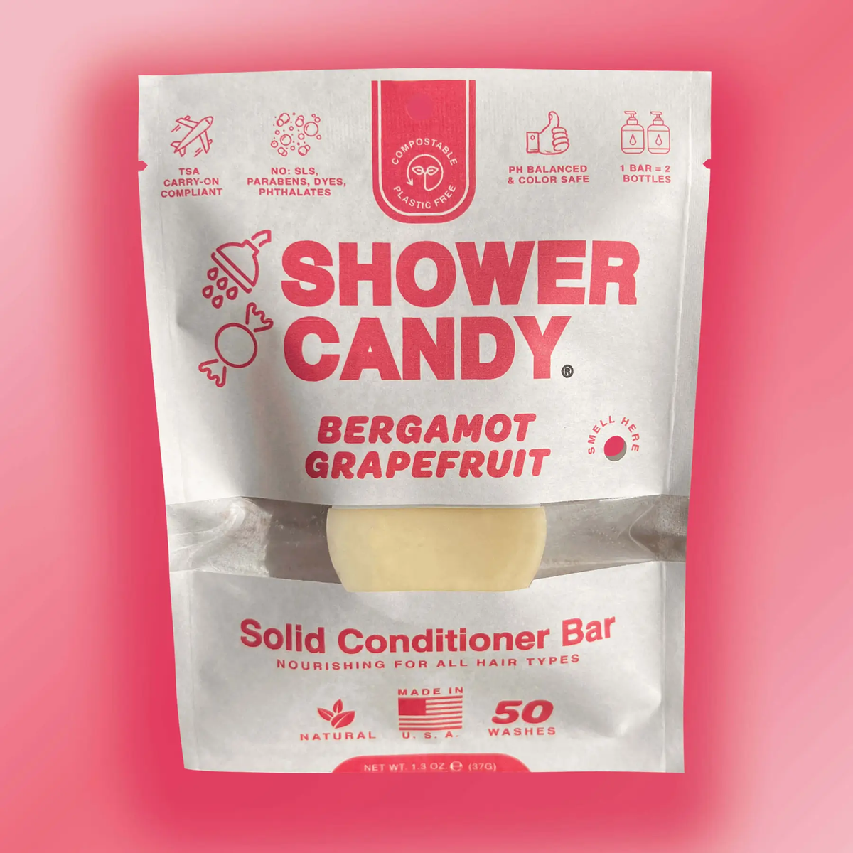 Shower Candy - Bergamot Grapefruit Solid Nourishing Conditioner Bar