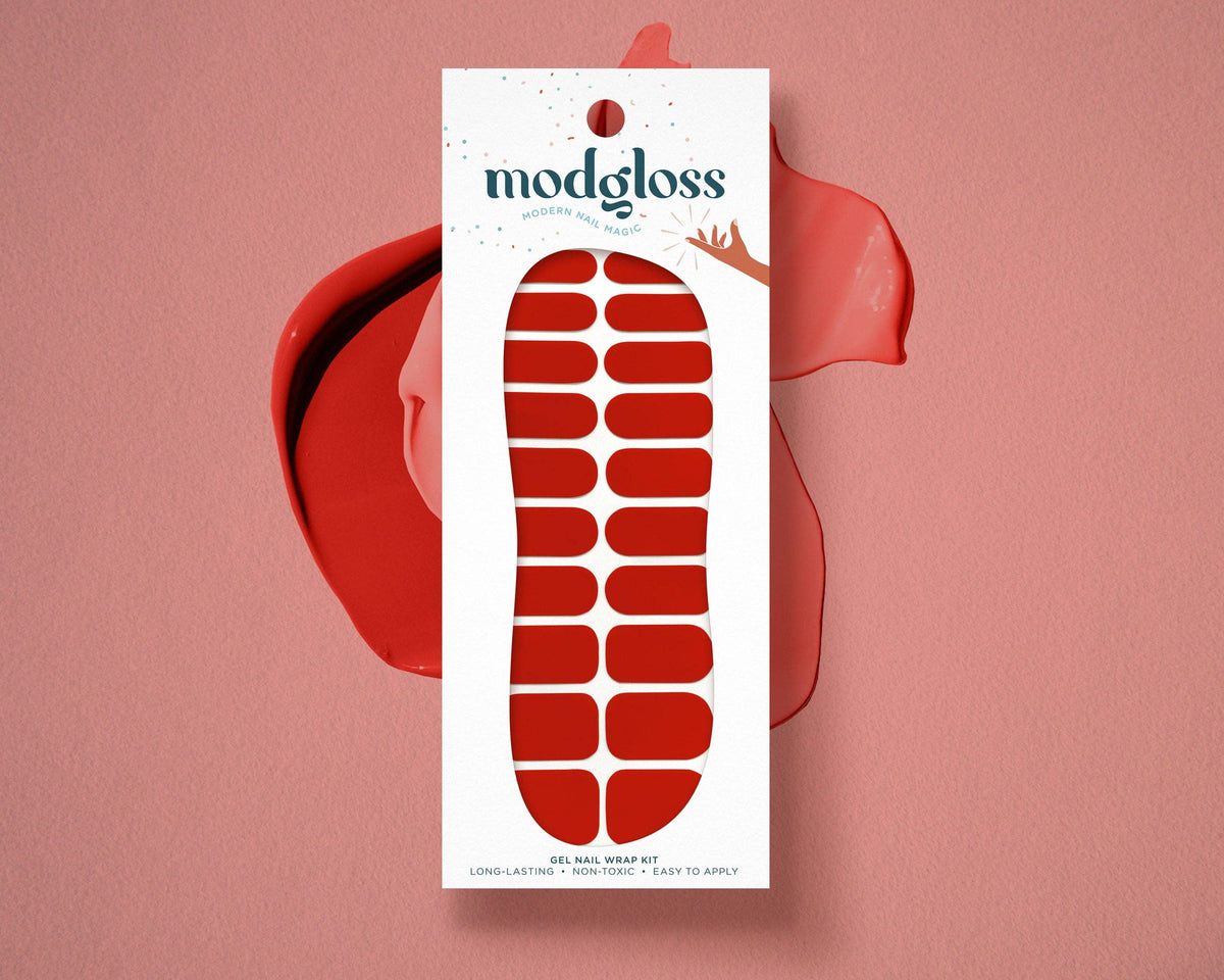 Modgloss - Three-Alarm Fire Solid Red Nail Wrap Kit