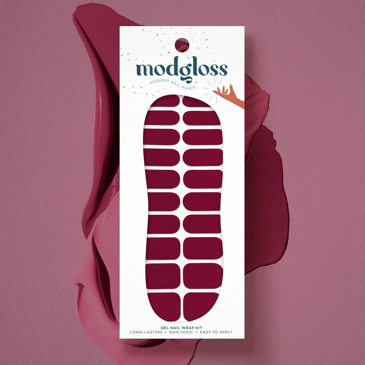 Modgloss - &#39;Pour the Wine&#39; Solid Color Nail Wrap Kit