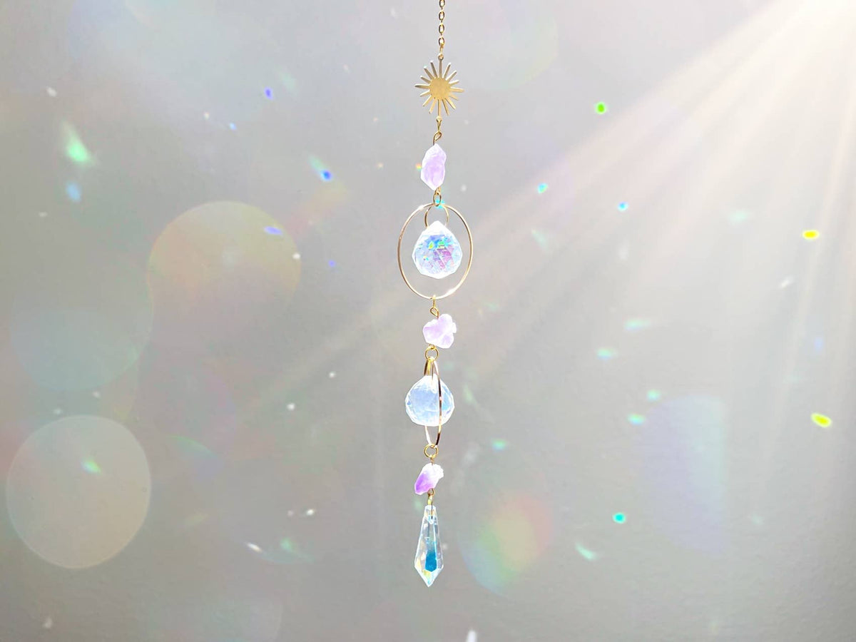 Celestial Habit - Amethyst Crystal Suncatcher Rainbow Prism