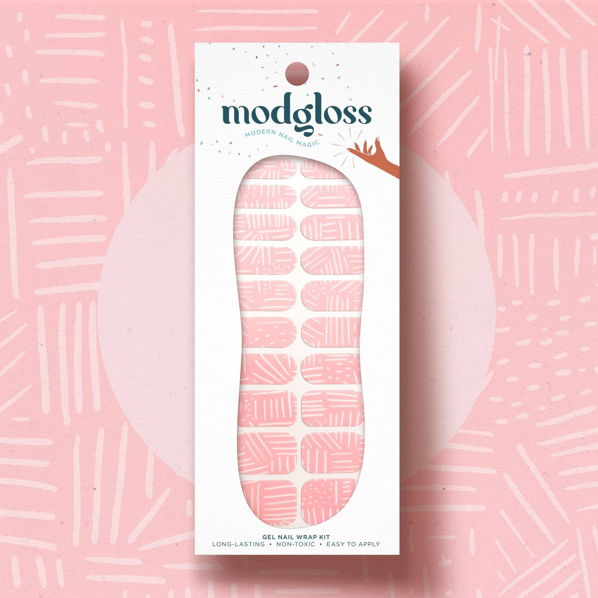 Modgloss - Pink Mud Cloth Designer Nail Wrap Kit