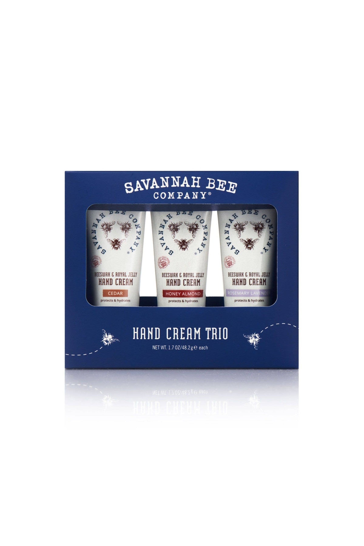 Savannah Bee Company - Hand Cream Trio Set in Box - Blue Packaging