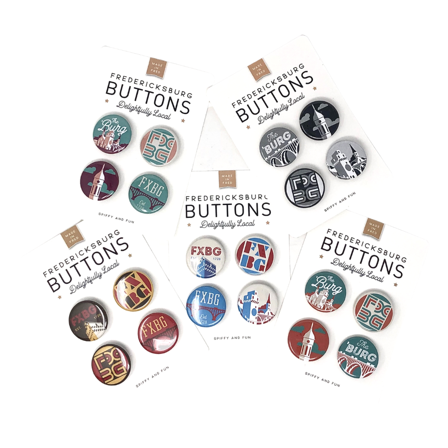 Fredericksburg  Buttons by Print Jazz